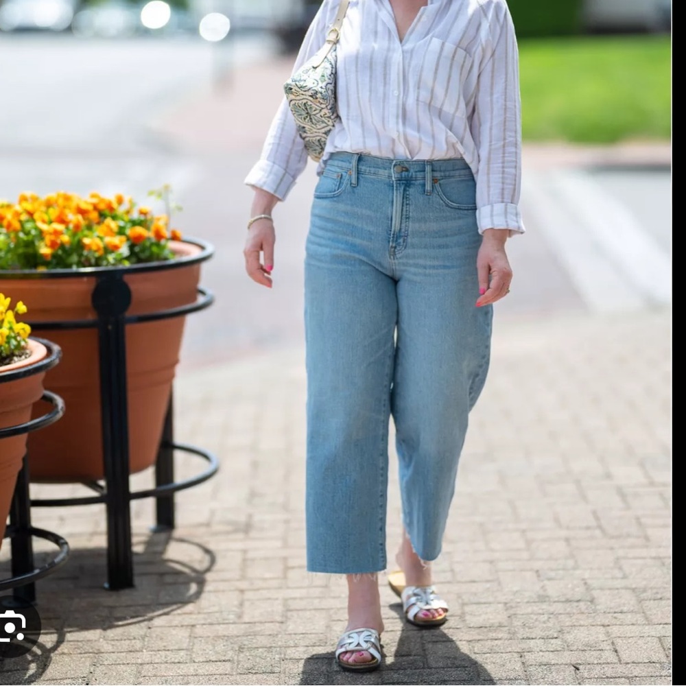 MADEWELL The Perfect Vintage Wide Leg Crop Jean